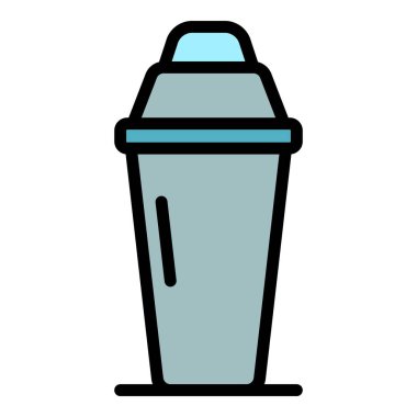 Metal çubuk sallama simgesi renk dış hat vektörü