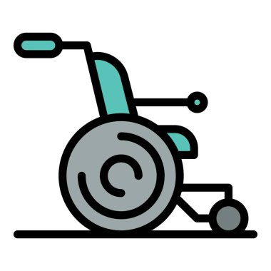 Etkin olmayan simge renk ana hatları vektörü için sandalye