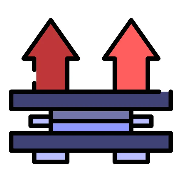 Luftstromschutzsymbol Farbumrissvektor — Stockvektor