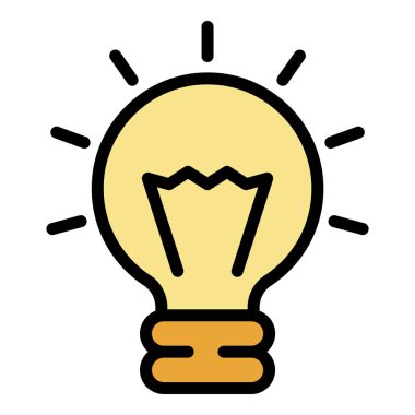 Oda lambası simgesi renk çizgisi vektörü