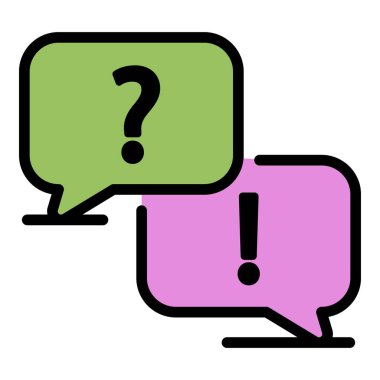 Tavsiye sohbet simgesi renk özet vektörü