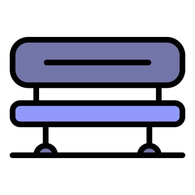 Açık hava bank simgesi renk dış hat vektörü