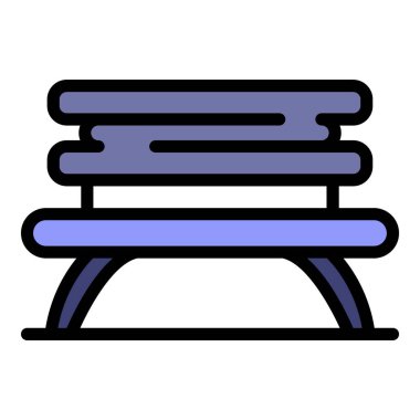 Modern bank simgesi renk ana hatları vektörü