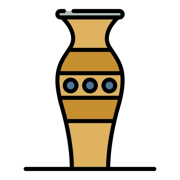 Starożytny wazon ikona kolor zarys wektor — Wektor stockowy