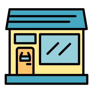 Sütçü simgesi renk ana hatları vektörü