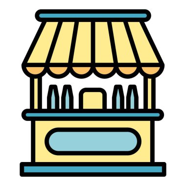 Süt kabini renk ana hatları vektörü