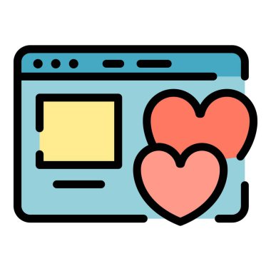 İnternet harfi simgesi renk özet vektörünü sev