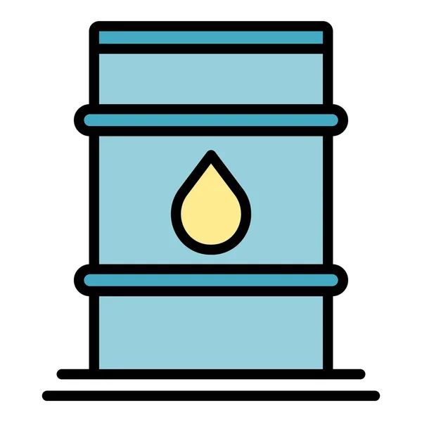 Süt ikonu renk ana hatları vektörü fıçısı — Stok Vektör