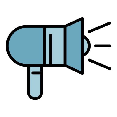 El hoparlörü renk ana hatları vektörü