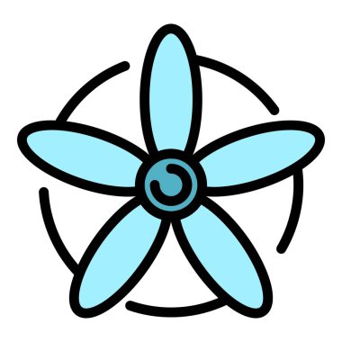 Avia pervane simgesi renk ana hatları vektörü