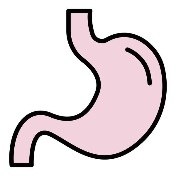 Cuerpo estómago icono color contorno vector — Vector de stock