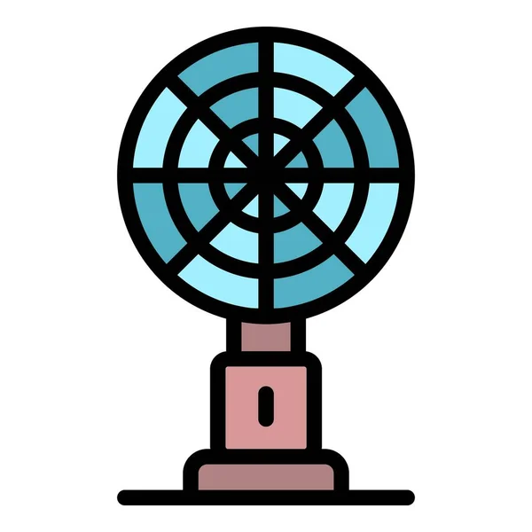 Ventilateur de grande table icône couleur contour vecteur — Image vectorielle