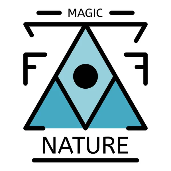 Magia naturaleza alquimia icono color contorno vector — Vector de stock