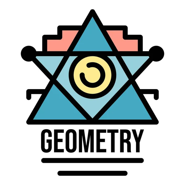 Geometri simya simya renk ana hatları vektörü — Stok Vektör