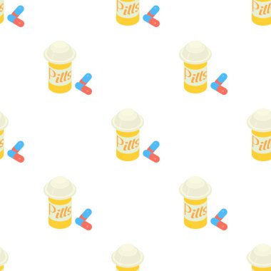 Kavanoz desenli, dikişsiz vektör hapları