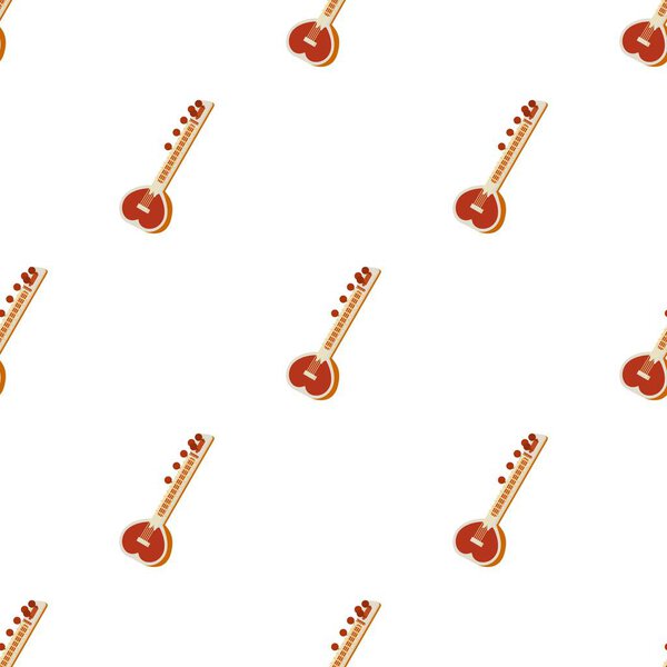 Sitar pattern seamless vector
