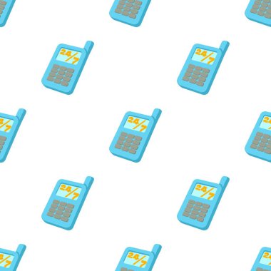 Cep telefonu 24 7 servis şablonsuz vektör