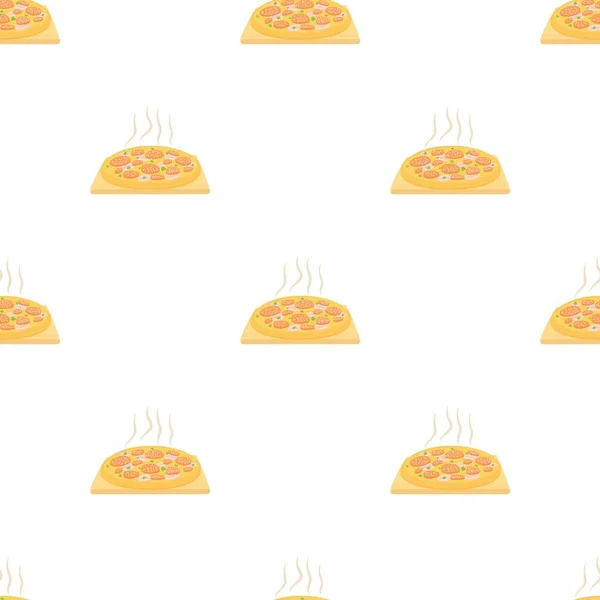 Modèle de pizza vecteur sans couture — Image vectorielle