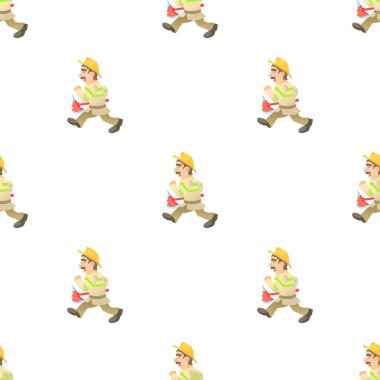 Çalışan itfaiyeci şablonu kusursuz vektör