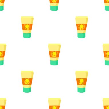 Güneş kremi deseni Dikişsiz vektör