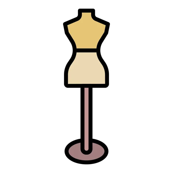 Manekin stojak ikona kolor zarys wektor — Wektor stockowy