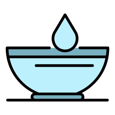 Krem tüpü boyası simgesi renk ana hatları vektörü