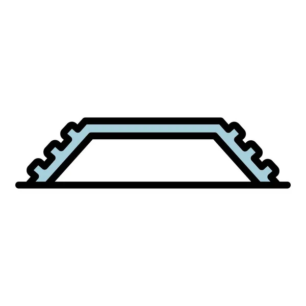 Hundetrainingsbrücke Symbol Farbe Umrissvektor — Stockvektor
