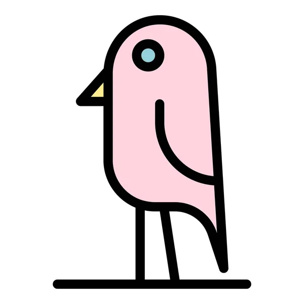 Вектор контурів кольорів піктограм птаха — стоковий вектор