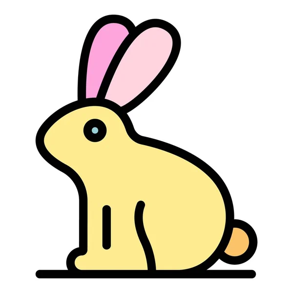 Вектор кольорового контуру піктограми кролика — стоковий вектор