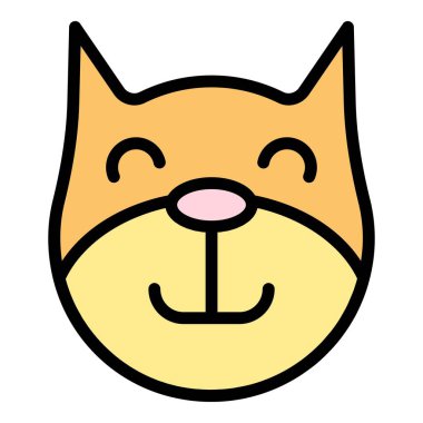 Sağlıklı sincap simgesi renk ana hatları vektörü