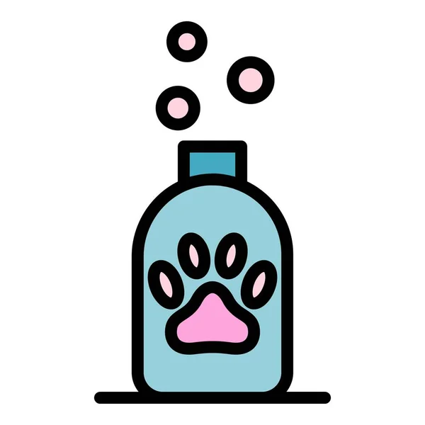 Hundschampo ikon färg kontur vektor — Stock vektor