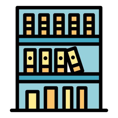 Dosya geçmişi dizinleri simge rengi ana hatları vektörü