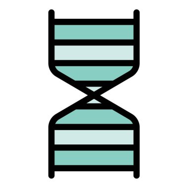 DNA simgesi renk dış hat vektörü