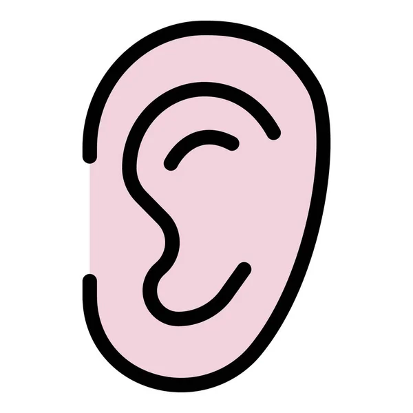 Вектор контура контура уха — стоковый вектор