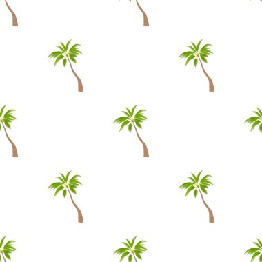 Eğimli palmiye ağacı desenli dikişsiz vektör