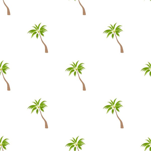 Sloped palm tree pattern seamless vector