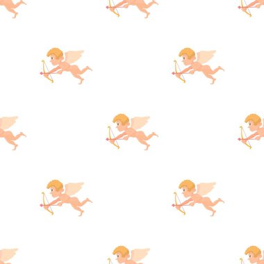 Aşk tanrısı deseni kusursuz vektör