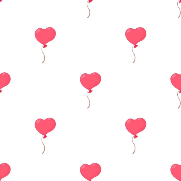 Herzförmige rosa Ballon Muster nahtloser Vektor — Stockvektor