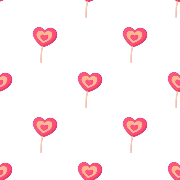 Lollipop μοτίβο καρδιά αδιάλειπτη διάνυσμα — Διανυσματικό Αρχείο