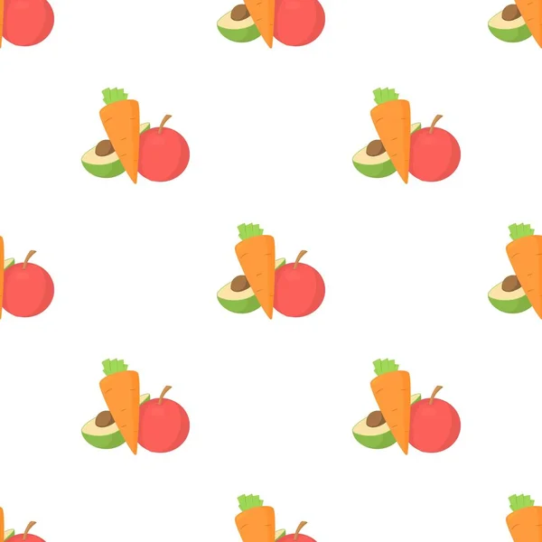 Modèle de légumes et fruits vecteur sans couture — Image vectorielle