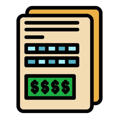 Mali belge simgesi renk ana hatları vektörü