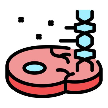 Gmo et simgesi renk ana hatları vektörü