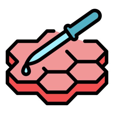 Değiştirilmiş bal simgesi renk ana hatları vektörü