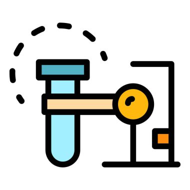 Test tübü simgesi rengi dış hat vektörü