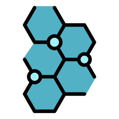 Genetik mutasyon hücreleri simgesi renk çizgisi vektörü