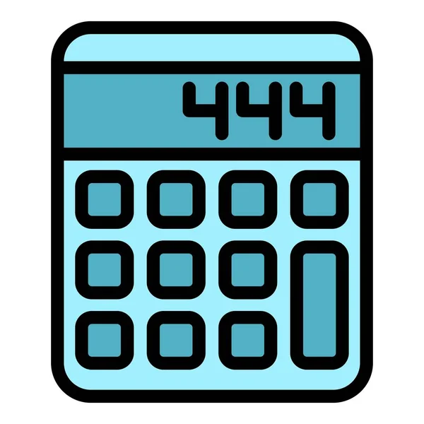 Calculator pictogram kleur omtrek vector — Stockvector