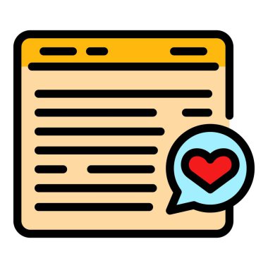 Deneyim simgesi renk ana hatları vektörü gibi çevrimiçi