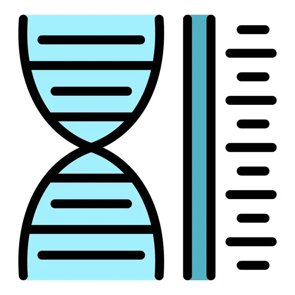 Allergieanalyse Symbol Farbe Umrissvektor — Stockvektor