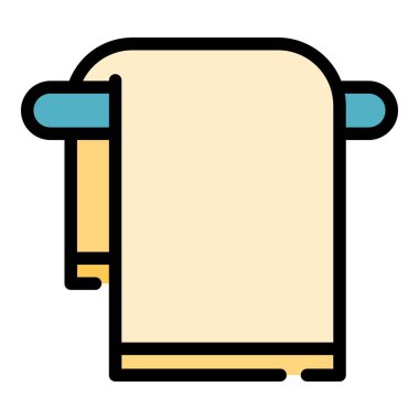 Banyo havlusu rengi dış hat vektörü