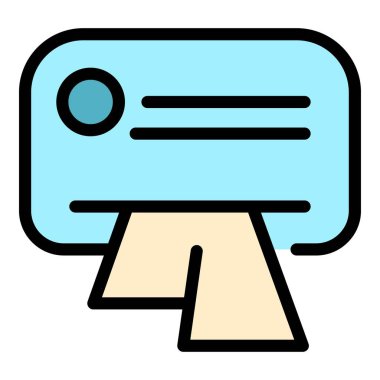 Paket peçeteleri simge rengi ana hatları vektörü